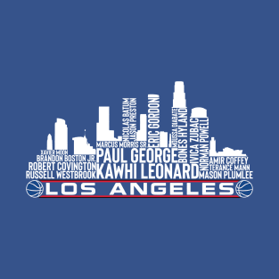 Los Angeles Basketball Team 23 Player Roster, Los Angeles City Skyline T-Shirt