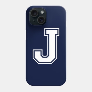 Initial Letter J - Varsity Style Design Phone Case