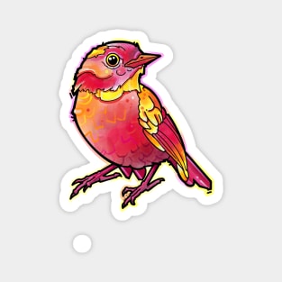 cute bird, red to yellow gradient colors Magnet