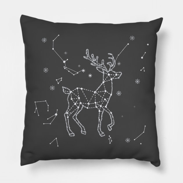 A deer of stars Pillow by Aksi Designs 