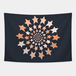 Ever Decreasing Circles Peach Fuzz Star Graphic Tapestry