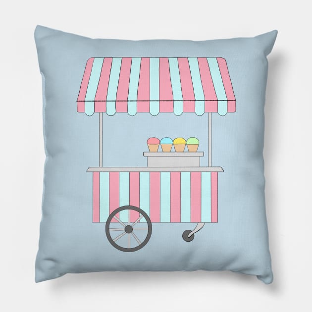 Ice cream van Pillow by Lizzamour