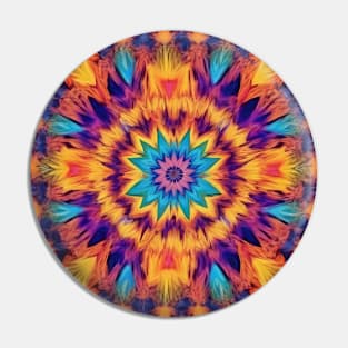 Trippy Spiritual Kaleidoscope Pattern Pin