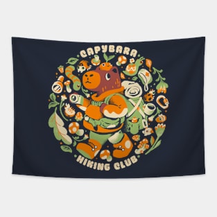 Capybara Hiking Club Tapestry