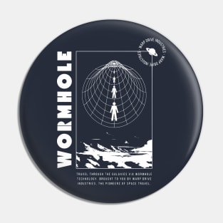 Wormhole Design (white print) Pin