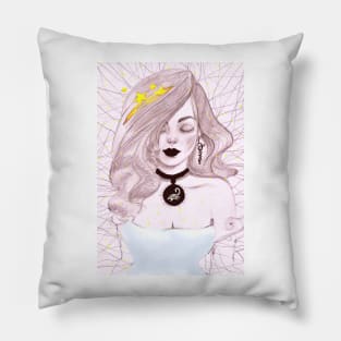 scorpio zodiac sign illustration for scorpio women Pillow