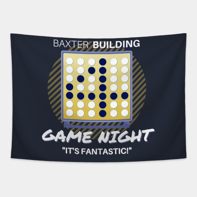 Baxter Building Game Night (light) Tapestry by Damn_Nation_Inc