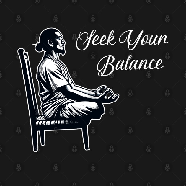 Seek Your Balance - Chair Yoga by eighttwentythreetees