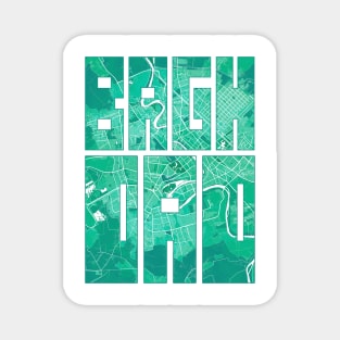 Baghdad, Iraq City Map Typography - Watercolor Magnet