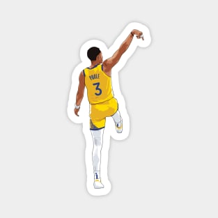 Jordan Poole Back Shot Yellow Qiangy Magnet