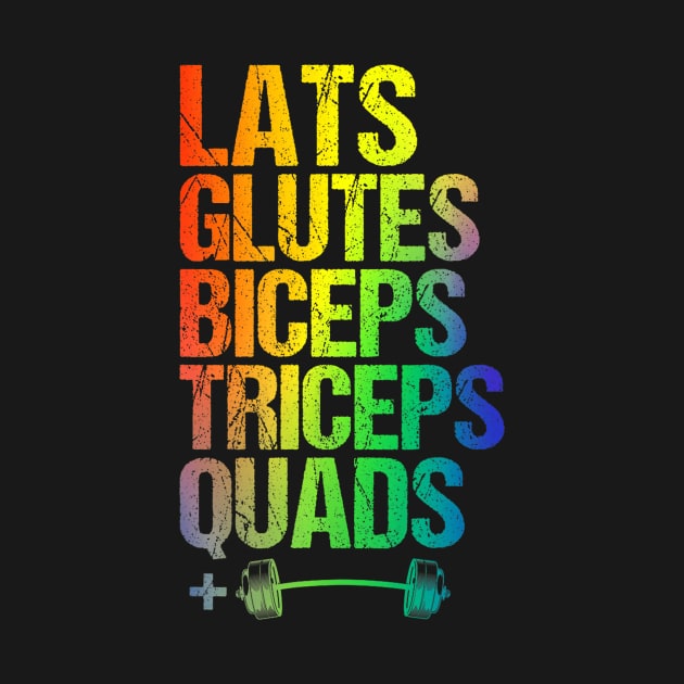 LGBTQ Weightlifting Lats Glutes Biceps Triceps Quads squad by mason artist