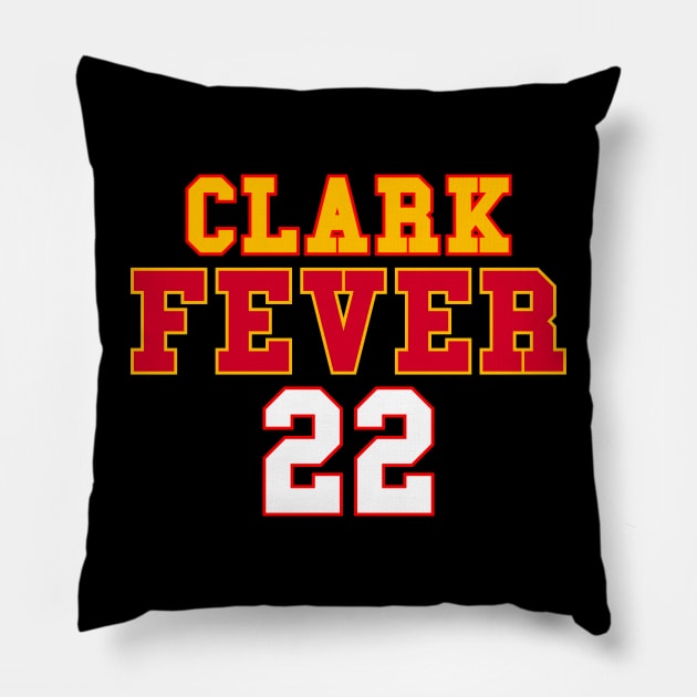 Caitlin Clark Fever 22 Indiana Sports Pillow by flataffex