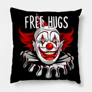 Free Hugs Scary Creepy Clown Halloween Pillow