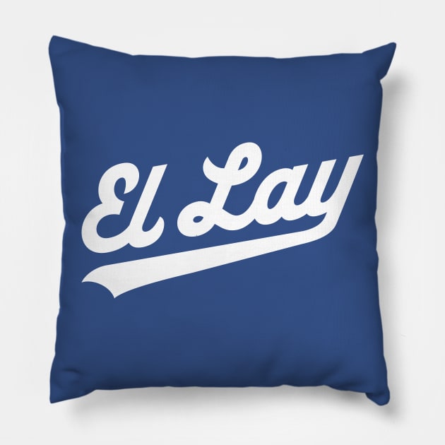 Los Angeles 'El Lay' Baseball Script Fan T-Shirt: Show Off Your LA Baseball Passion with Style! Pillow by CC0hort