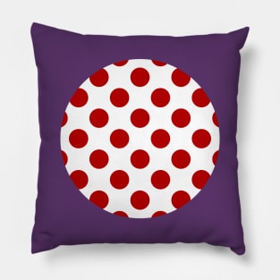 Lunares Rojos Fondo Blanco Estilo Flamenco Pillow