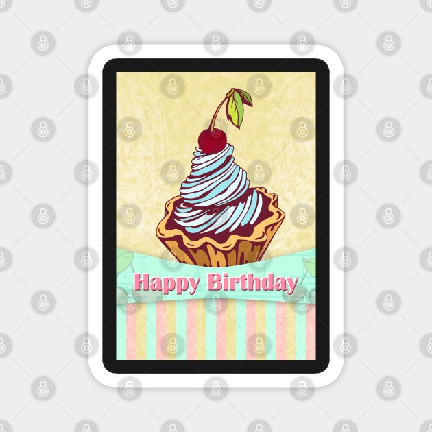 greeting card. happy birthday Magnet by lisenok