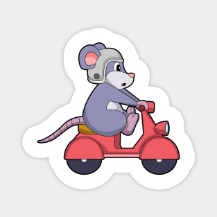 Mouse as Biker with Scooter Magnet