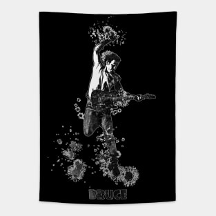 Bruce Springsteen The Boss Watercolor Splatter 03bw Tapestry