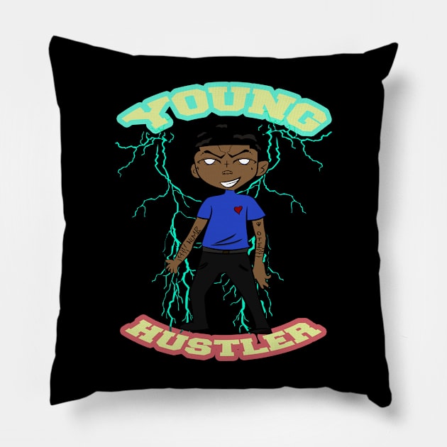 young hustler Pillow by Rockem