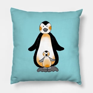 cute penguin family Pillow