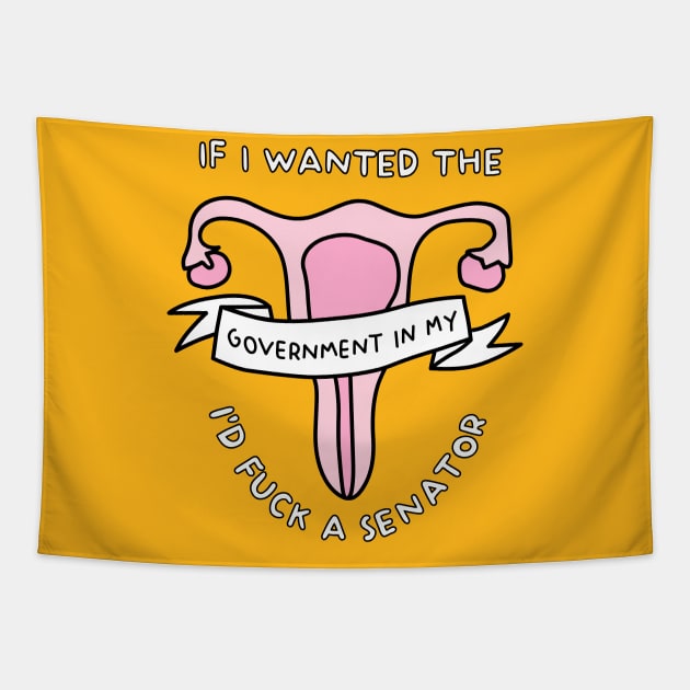 Reproductive Rights Abortion Tapestry by sillhoutelek