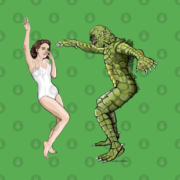 The Creature and Julie Adams doing the swim by FanboyMuseum