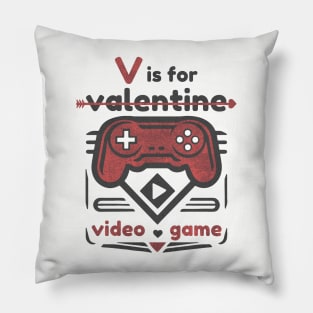 V Is For Video Game Pillow