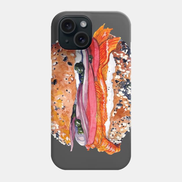 Bagel & Lox Phone Case by enoogs