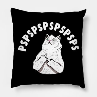 Pspspsps Funny Cat Meme Pillow