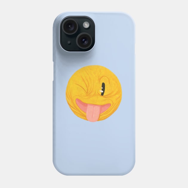 Cheeky Emoji Phone Case by dropthedrawings