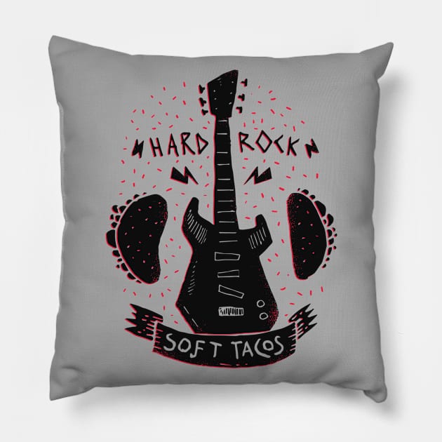 Rock 'n Roll Music Tacos Pillow by BamBam