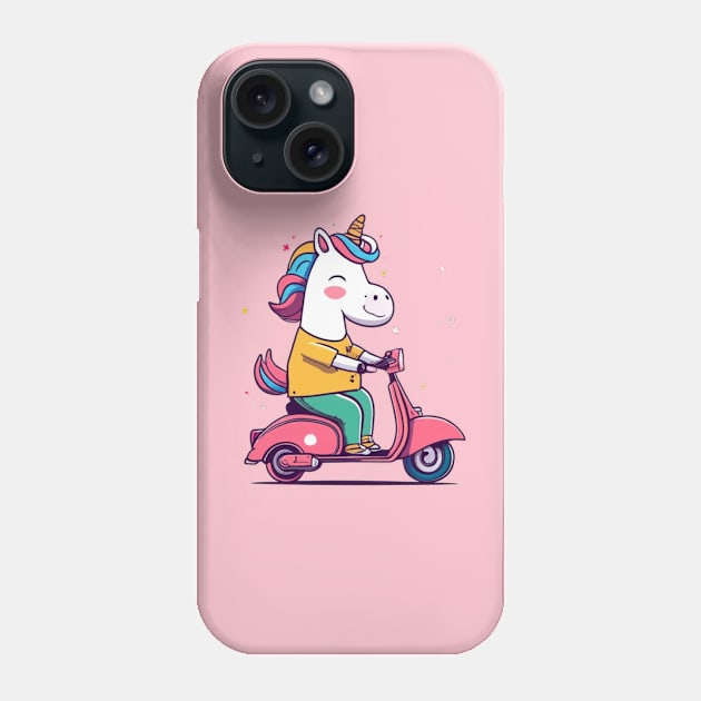 Unicorn on the go Phone Case by zeevana