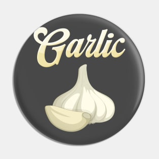 Garlic lover, Garlic Head, Garlic gift Pin