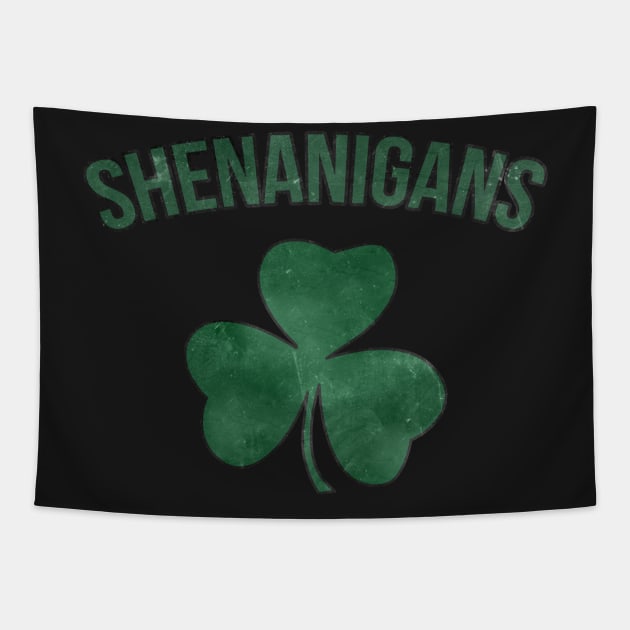 I Call Shenanigans Lucky St. Patrick's Day Shamrock Tapestry by charlescheshire