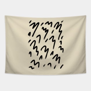 Black Squiggles Tapestry