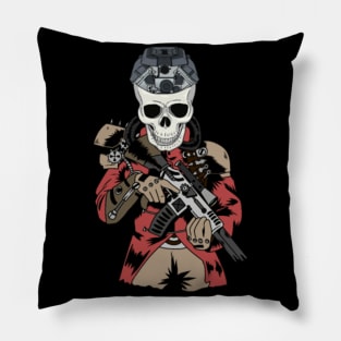 Steampunk Horror Skull Fantasy Army Halloween Pillow