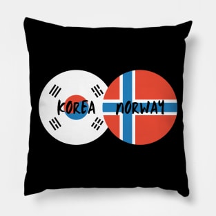 Korean Norwegian - Korea, Norway Pillow