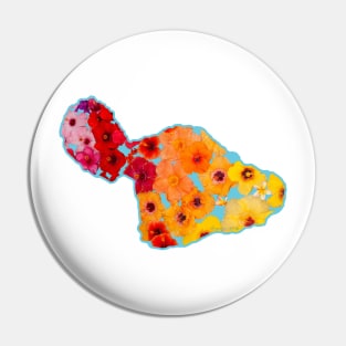 Maui Floating Rainbow Hibiscus Pin