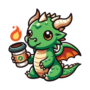 Green Coffee Dragon T-Shirt