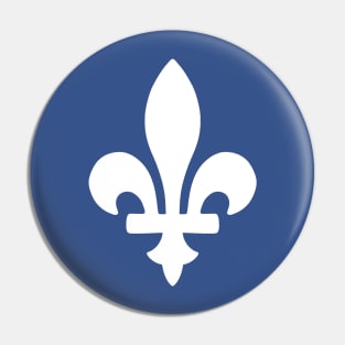 Fleur de lis plain WHITE Pin