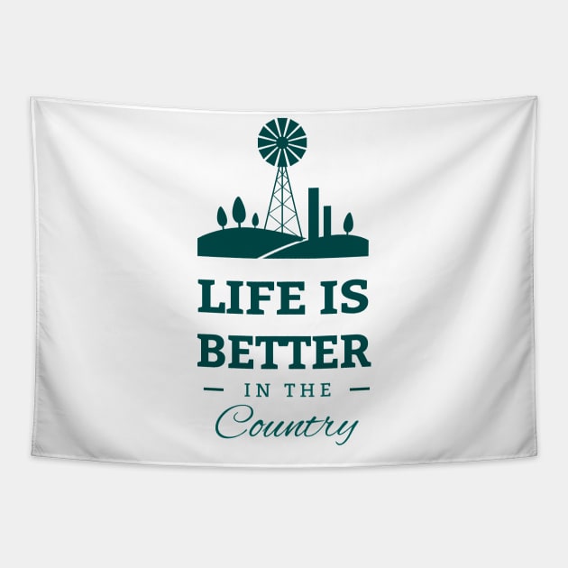 Life Is Better In The Country Tapestry by Health