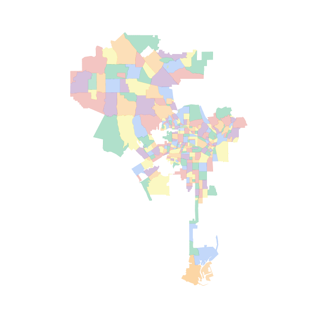 Los Angeles Neighborhoods by PendersleighAndSonsCartography