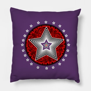 Radial star 4 Pillow