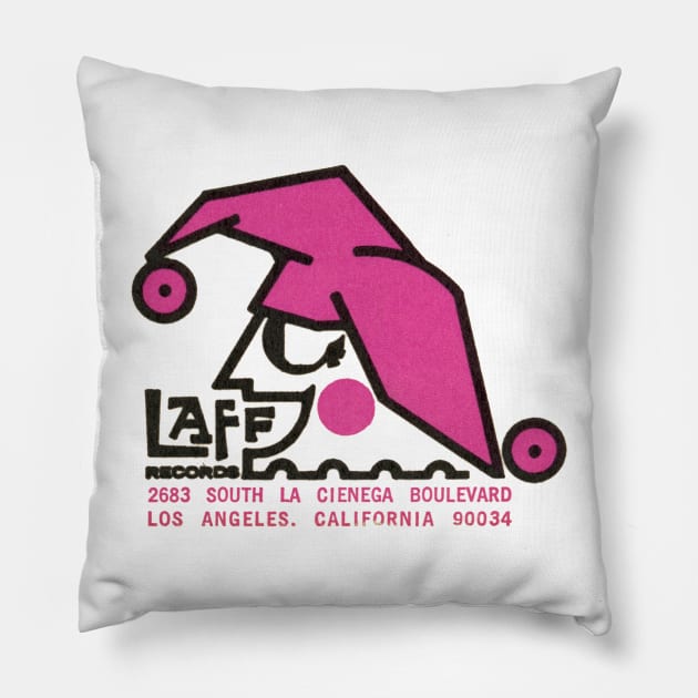 Laff Records logo Pillow by The_Meat_Mistress