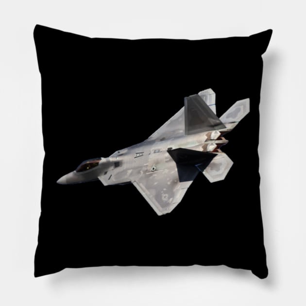 F-22 Raptor Exit Stage Left Pillow by acefox1