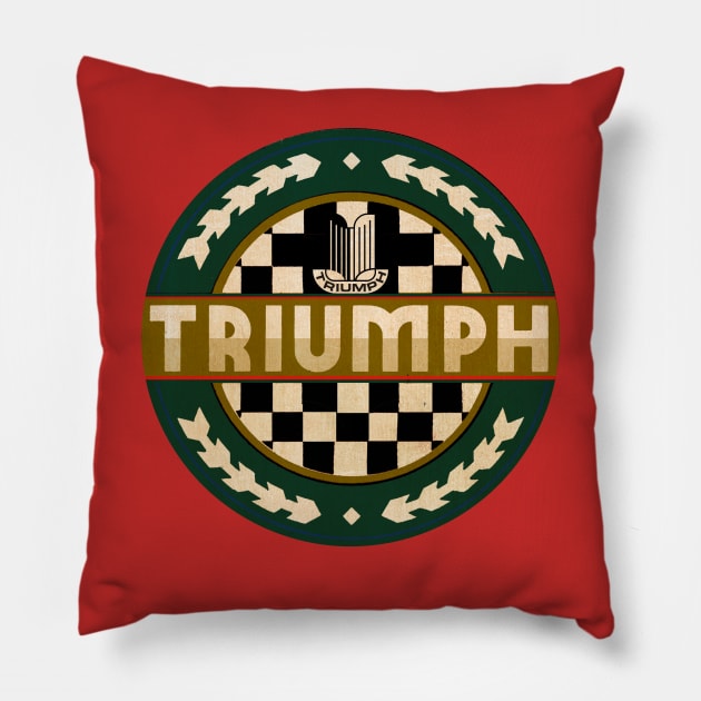 Triumph Sports Cars England Pillow by Midcenturydave