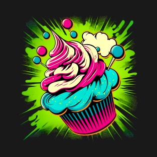 Neon Cupcake 1 T-Shirt