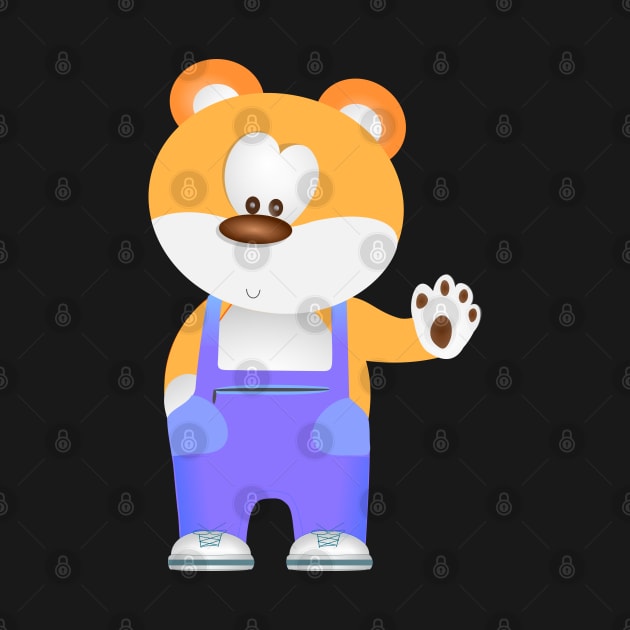 Cute teddy bear in trousers by Farhad