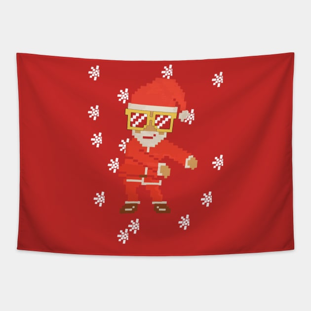 Flossing through the snow, Christmas Tapestry by arifStyle