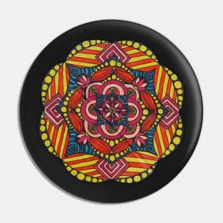 Floral and Sunshine Mandala Pin